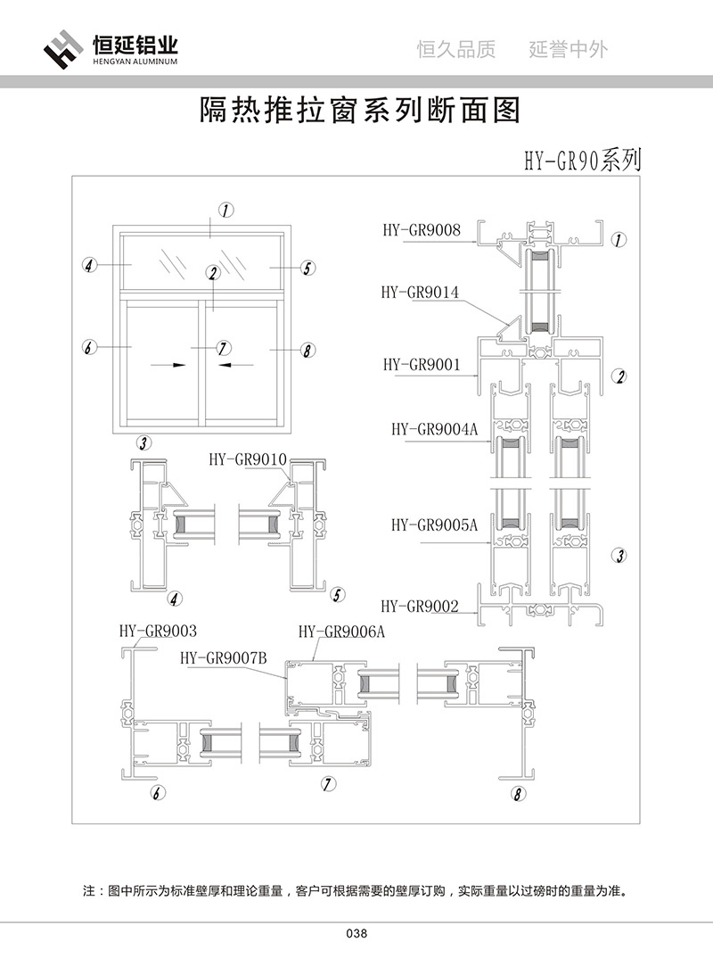 GR90隔熱推拉窗系列