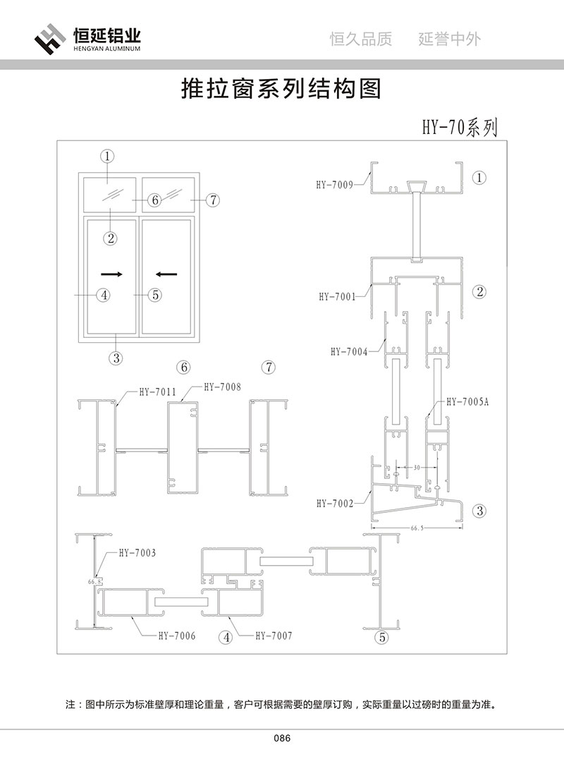 70推拉窗系列