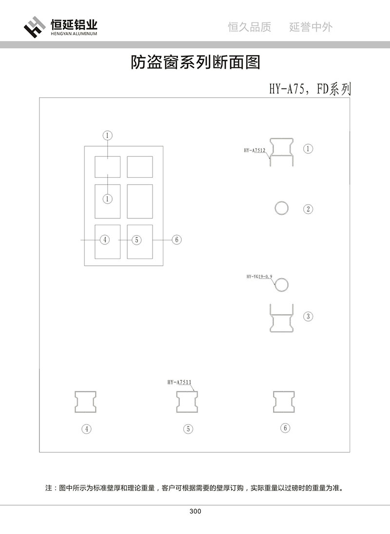 HY-A75防盜窗系列